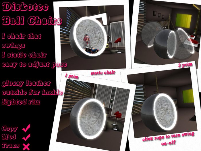 Diskotec Ball Chairs swing & static