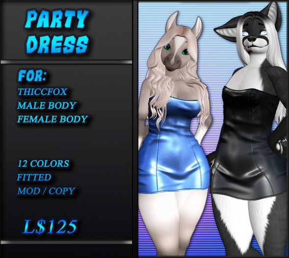 [T.T.D.]ThiccFox Party Dress Set