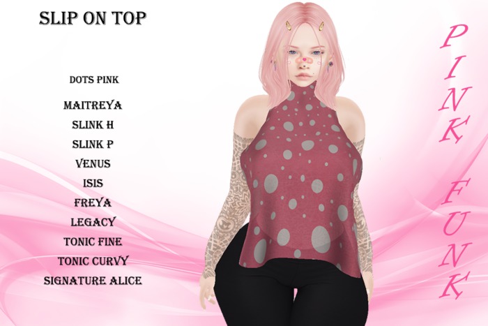 [PF] Slip Top Dots Pink