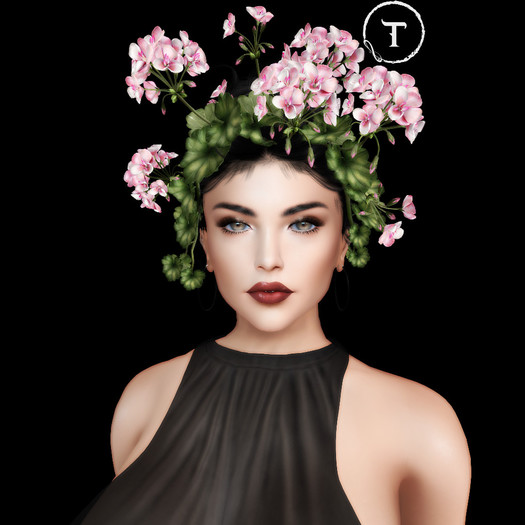 *LODE* Head Accessory - Geranium Crown [light pink] RARE