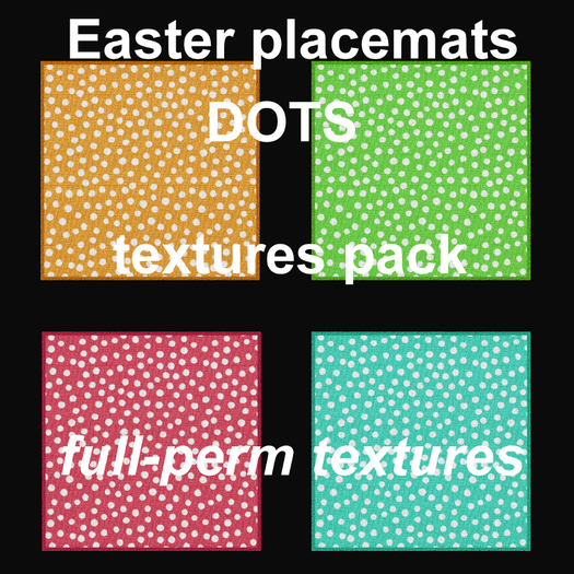 Easter placemats Dots - textures pack