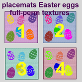 Easter - placemats Easter eggs textures pack