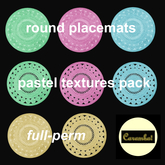 round placemats pastel textures pack