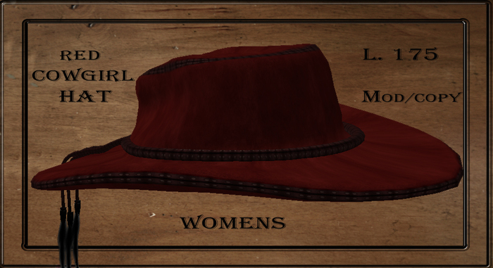 Red  Cowgirl Hat [Boxed]