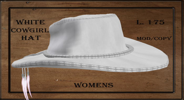 White Cowgirl Hat [Boxed]