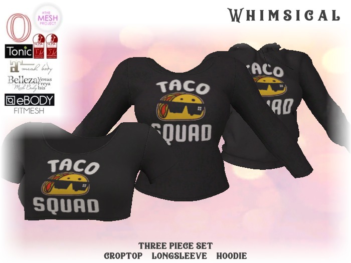 [Whimsical] Girl's Mesh Tops - Taco Squad