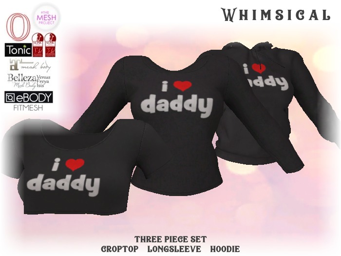 [Whimsical] Girl's Mesh Tops - Love Daddy
