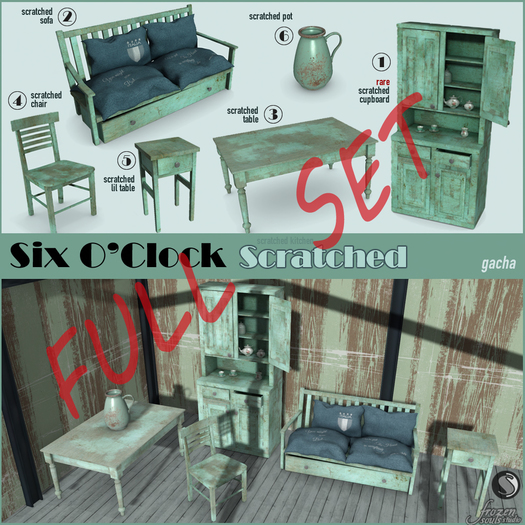 !six o'clock! [SCRATCHED-1] Cupboard* - RARE- FULL SET-6 items