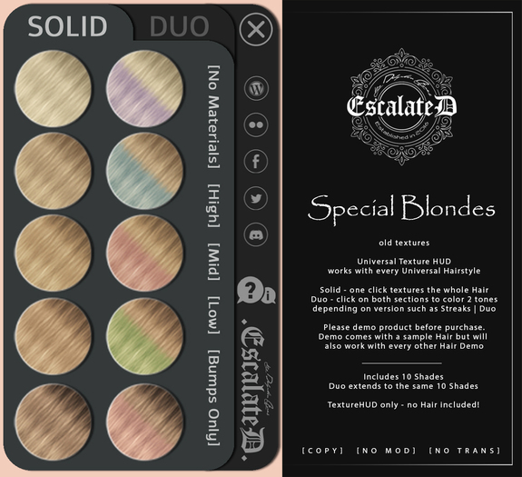 .EscalateD. Special Blondes 2018 Demo HUD