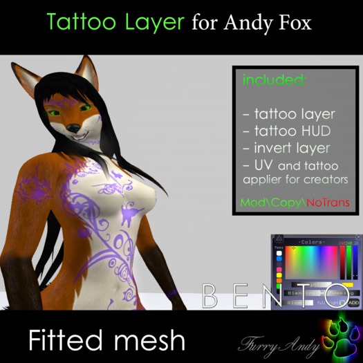 Furry Andy - Andy Fox - Tattoo Layer