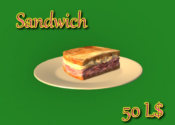 Sandwich mit Teller (Mesh)