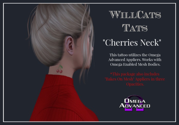 WillCats Tats "Cherry Neck" Tattoo
