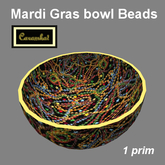 Mardi Gras bowl - beads