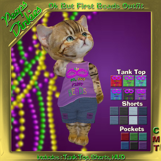 Peeps Dinkies Ok But First Beads Outfit
