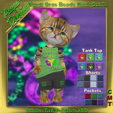 Peeps Dinkies Mardi Gras Mask Beads Outfit