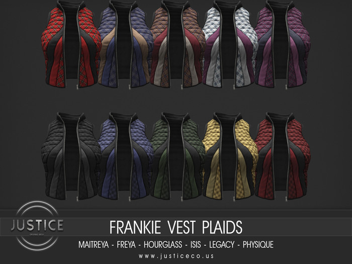 [JUSTICE] FRANKIE VEST - PLAIDS PACK