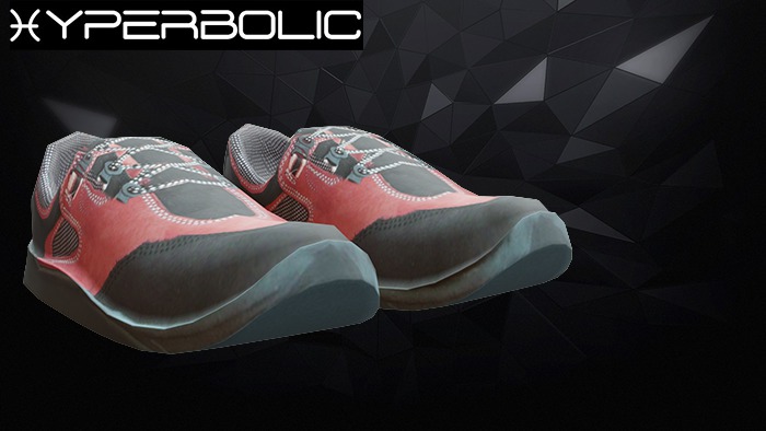 Hyperbolic-low poly sneakers red