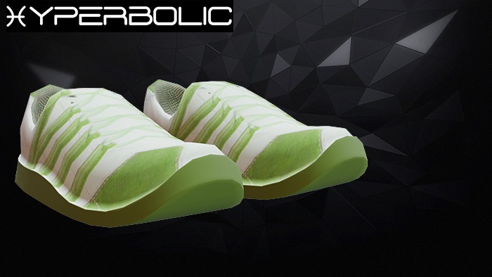 Hyperbolic-low poly sneakers green