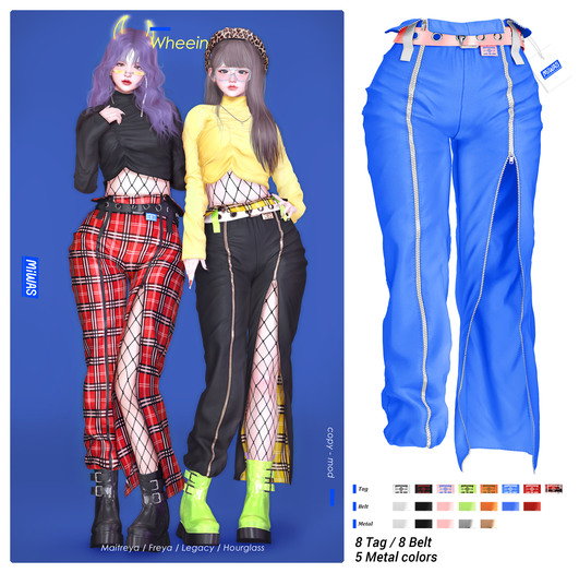 MIWAS / Wheein Zipper pants #Blue