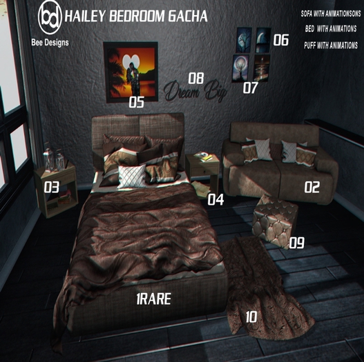 Bee Designs  Hailey Bedroom gacha 2 UNCOMMON