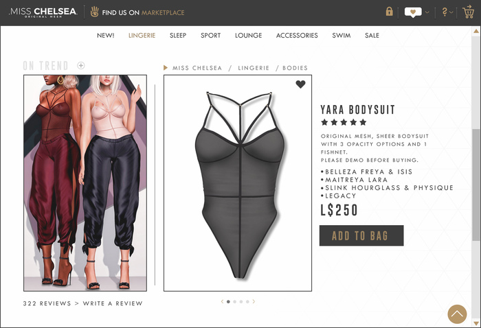 .miss chelsea. Yara Bodysuit Black