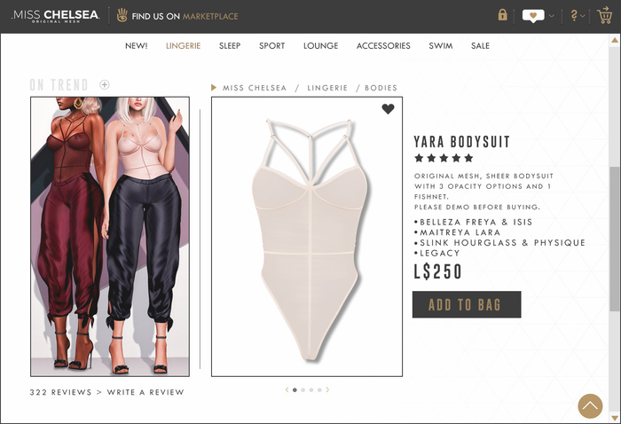 .miss chelsea. Yara Bodysuit Creme