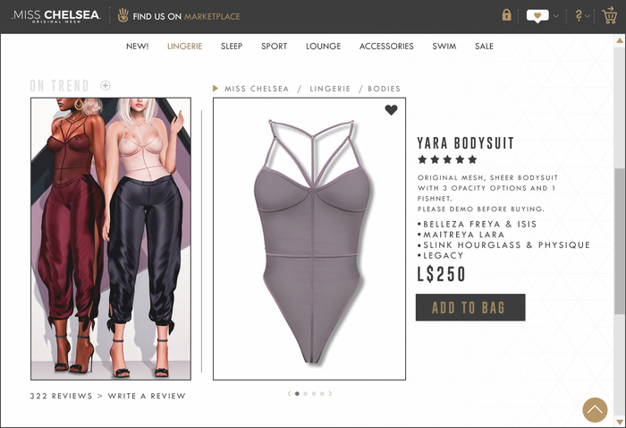 .miss chelsea. Yara Bodysuit Dusk