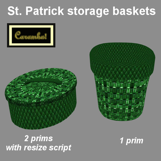 St. Patrick storage baskets