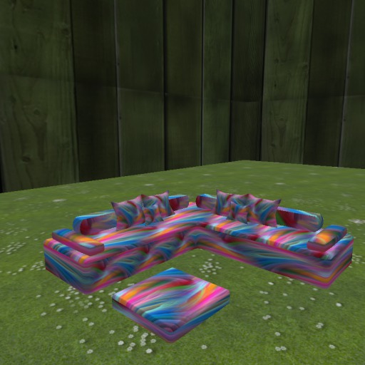 2 Prim Couch With 6 Sit Poses Boxed