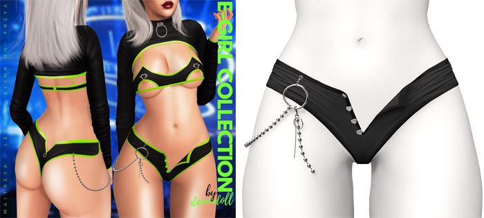 Demon Doll - E-Girl Chain Shorts Onyx