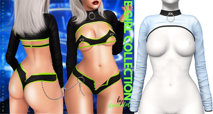 Demon Doll - E-Girl Shrug Top Baby Blue