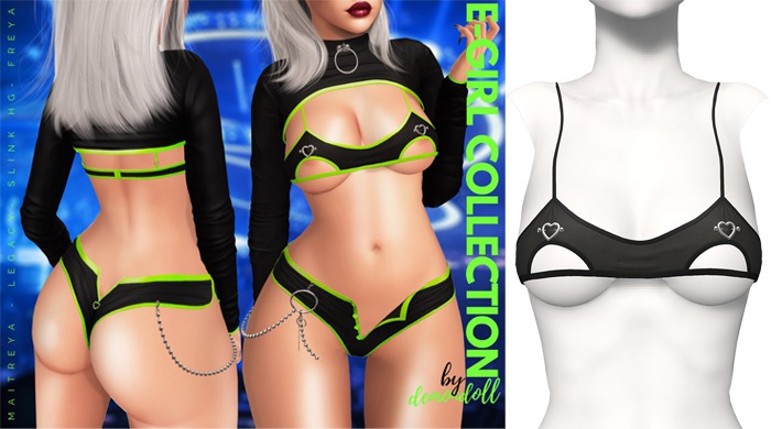 Demon Doll - E-Girl Piercing Bralette Onyx