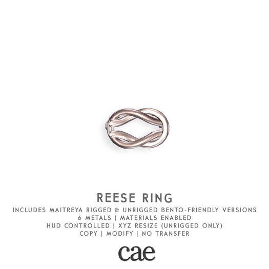 Second Life Marketplace - Cae :: Reese :: Ring [bagged]