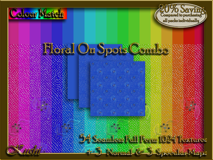 !Kushi! FloralOnSpotsCOMBO Textures -WearToUnpack