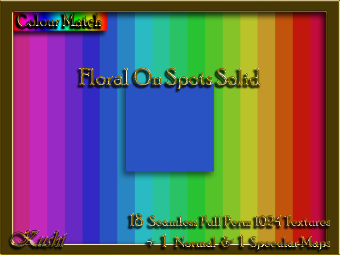 !Kushi! FloralOnSpotsSOLID Textures -WearToUnpack