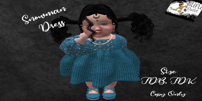 [BuFu]Snowman Dress Blue