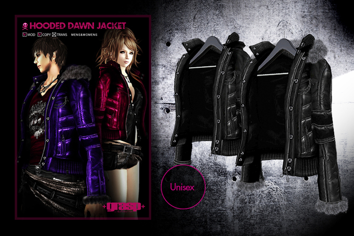+grasp+/Hooded dawn jacket/Black
