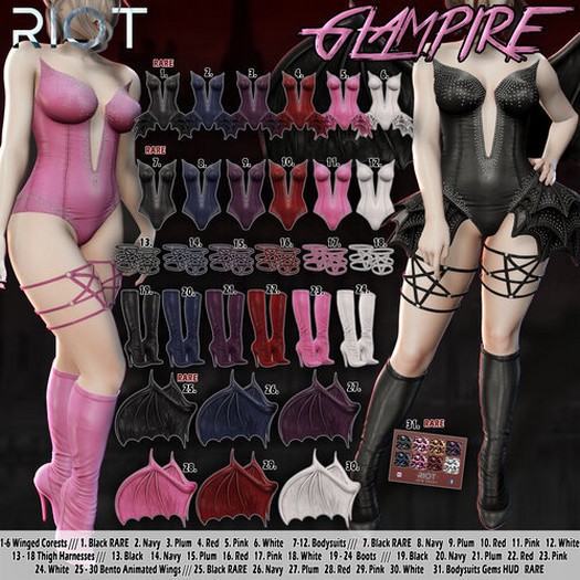 RIOT / Glampire RARES  (1,4,10,,13,16,22,29,31)