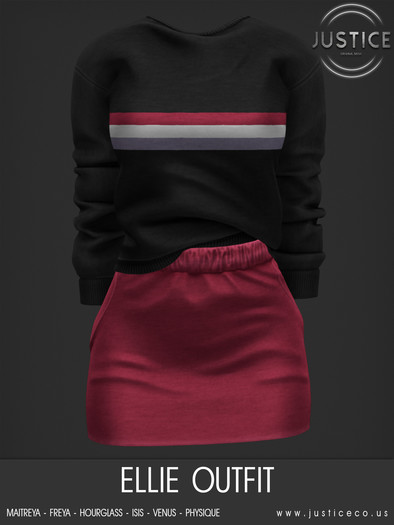 [JUSTICE] ELLIE OUTFIT - EBONY