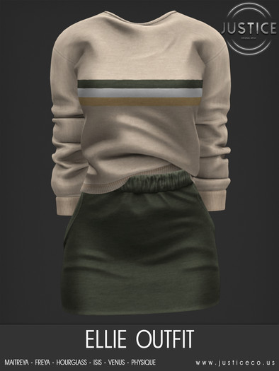[JUSTICE] ELLIE OUTFIT - CREME