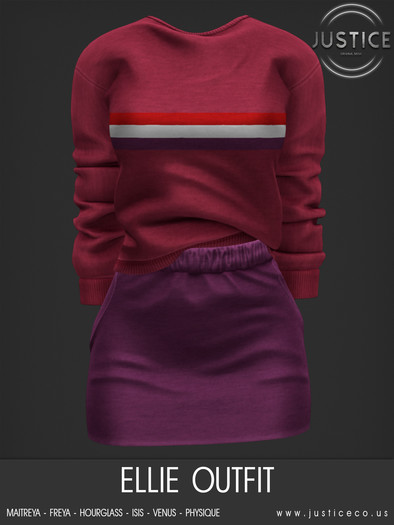 [JUSTICE] ELLIE OUTFIT - CHERRY