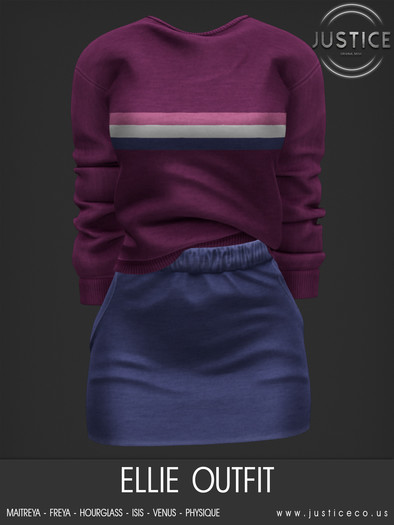 [JUSTICE] ELLIE OUTFIT - BERRY