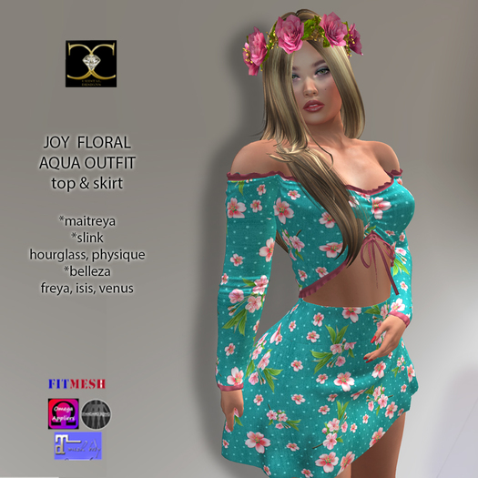 JOY FLORAL AQUA