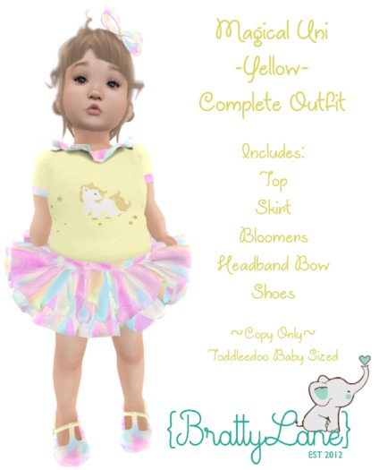 {BL}Magical Uni-Yellow Complete Outfit
