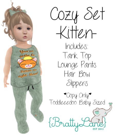 {BL}Cozy Set-Kitten(Boxed)