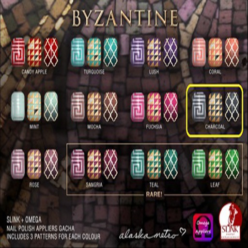 6 Pack Byzantine " Slink + Omega nails