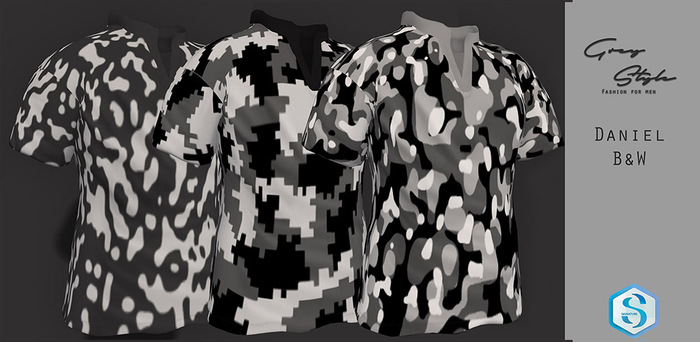 Grey Style shirt Daniel B&W