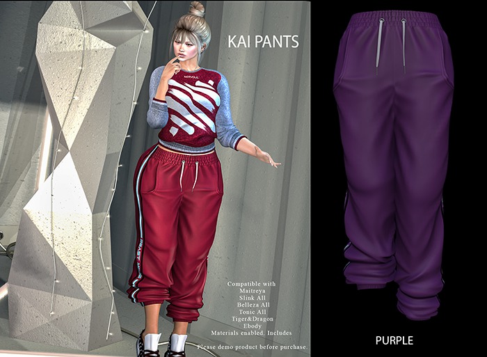 GGVG KAI PANTS PURPLE