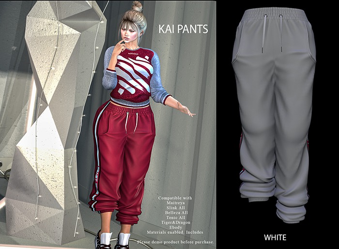 GGVG KAI PANTS WHITE