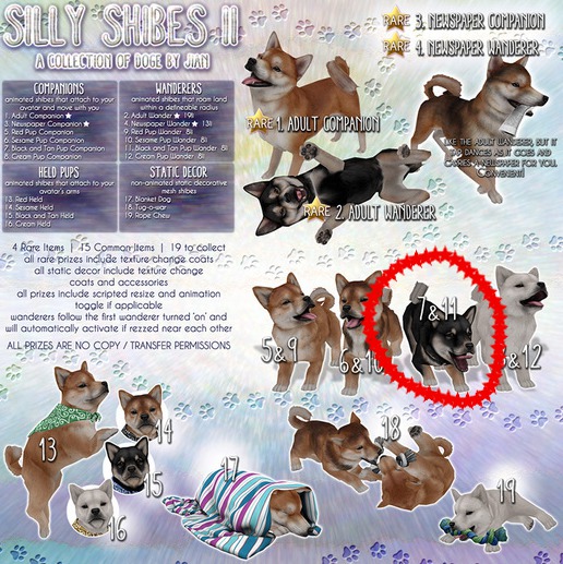 JIAN - Silly Shibes ll #7 - black and tan